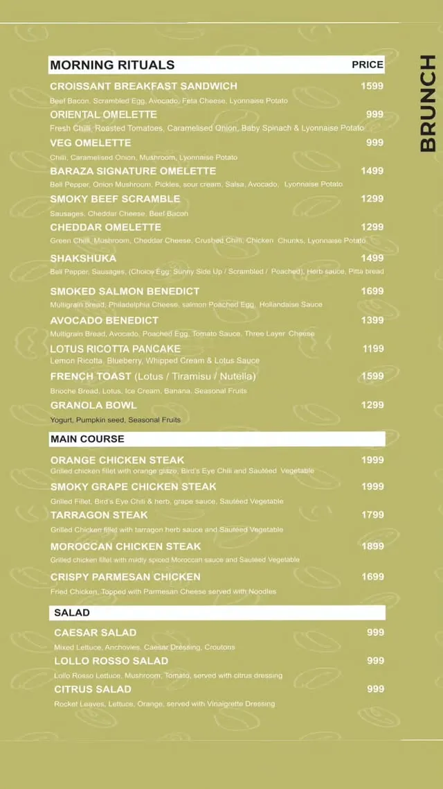 Baraza Coffee menu, page 3