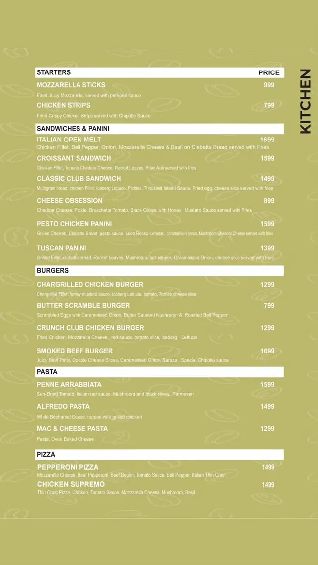 Baraza Coffee menu, page 4