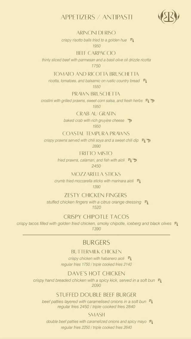 Basilico by Sara menu, page 3