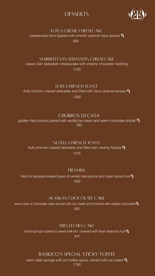 Basilico by Sara menu, page 8