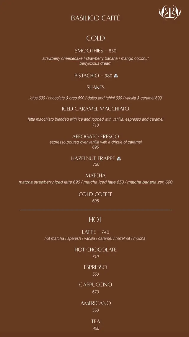 Basilico by Sara menu, page 9