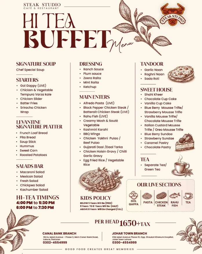 Bazm e Zaiqa menu, page 1