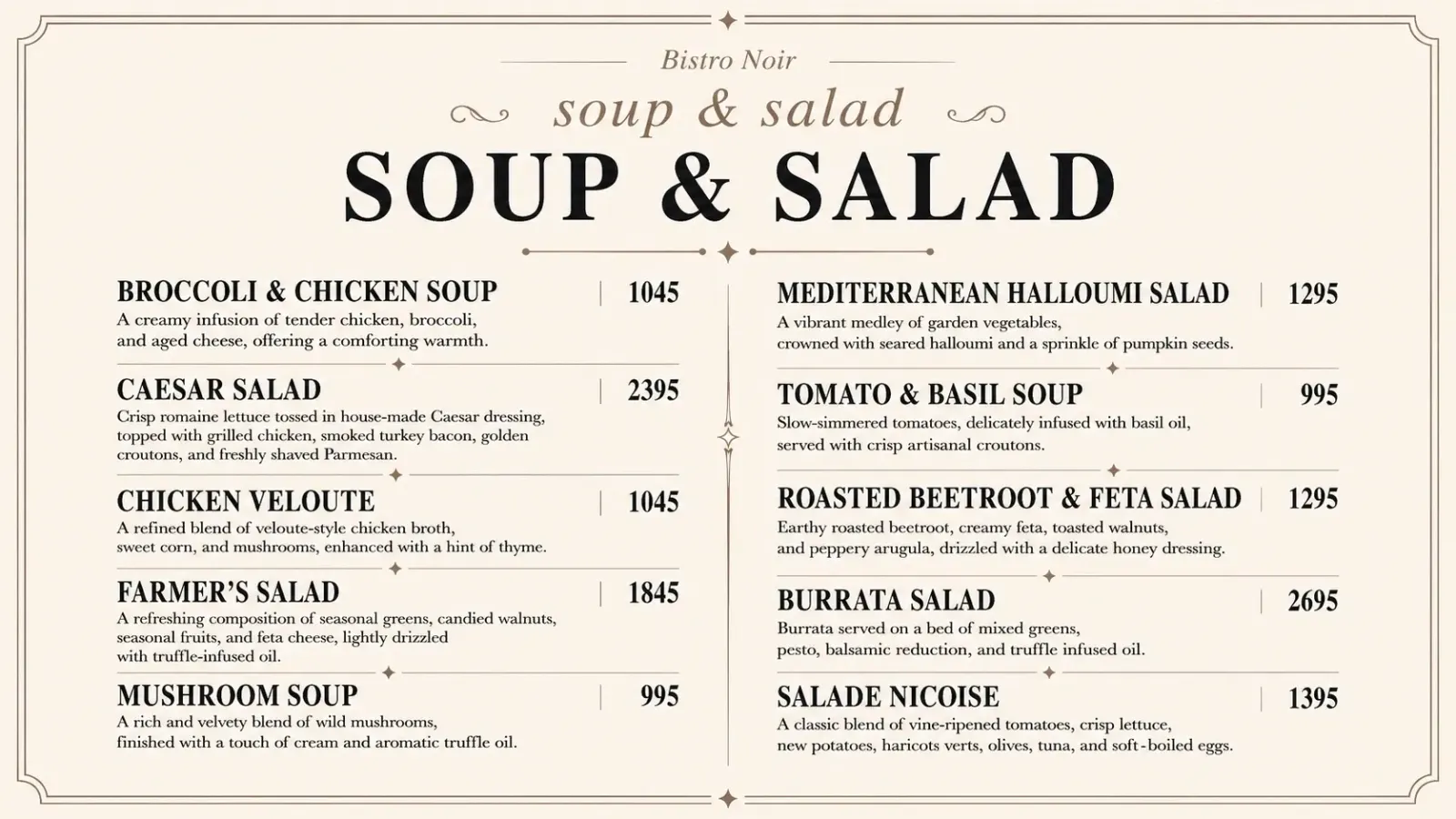 Bistro Noir Lahore menu, page 10