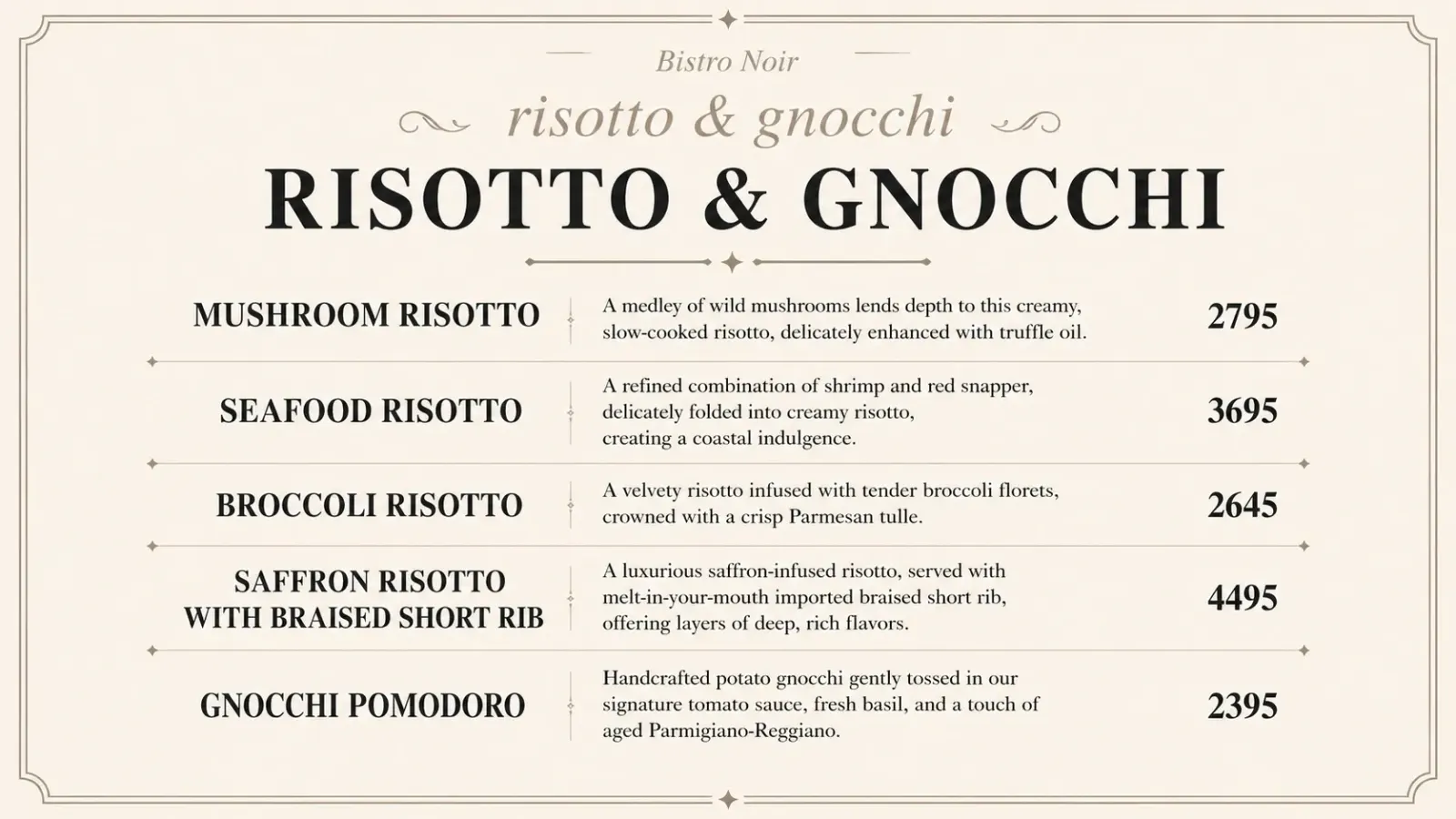 Bistro Noir Lahore menu, page 3