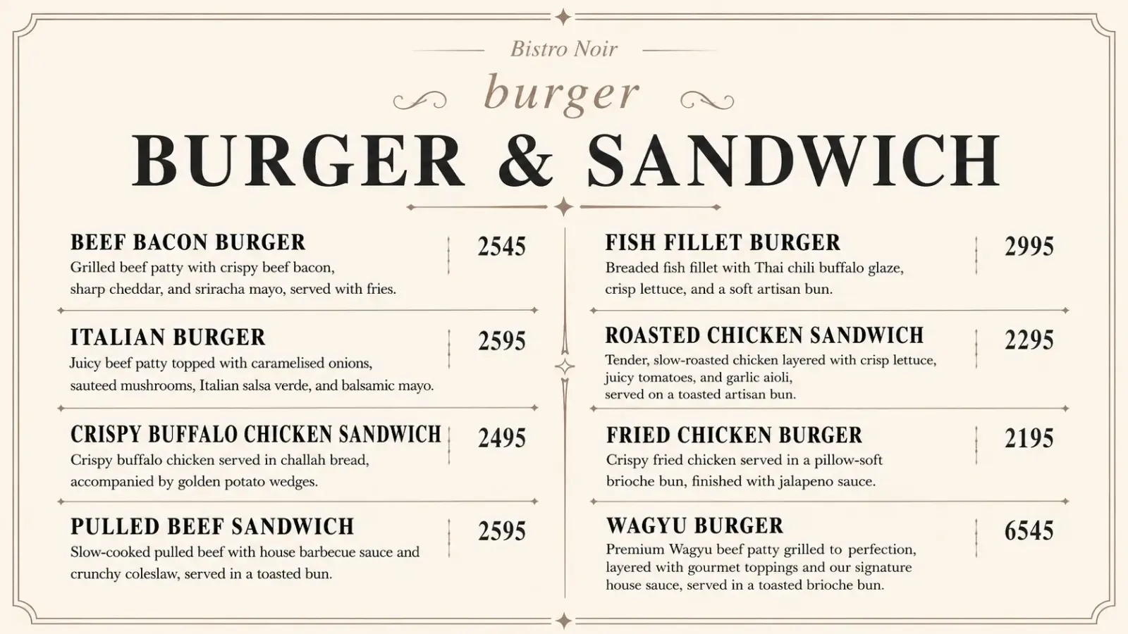 Bistro Noir Lahore menu, page 7
