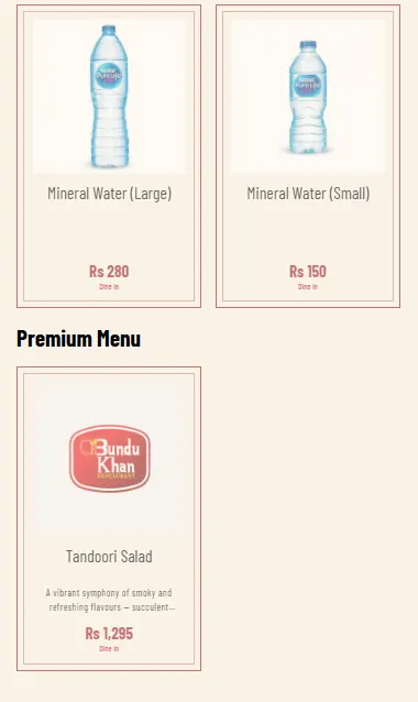 Bundu Khan Fortress Stadium menu, page 5