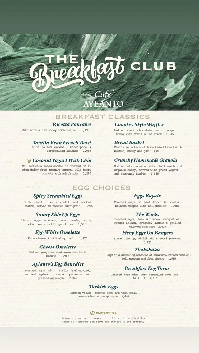 Cafe Aylanto DHA Phase 3 menu, page 10