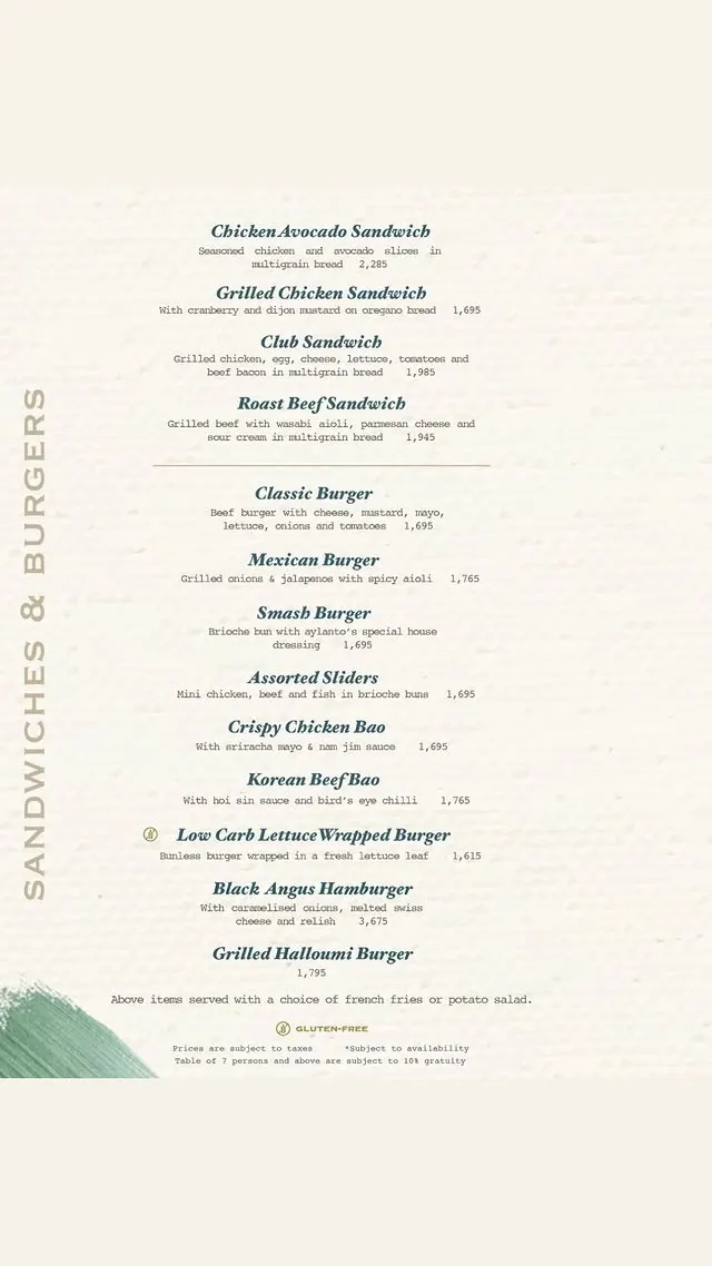 Cafe Aylanto DHA Phase 3 menu, page 7
