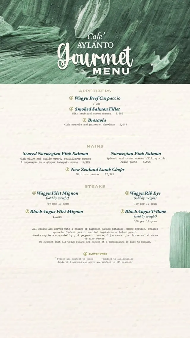 Cafe Aylanto Raya menu, page 10