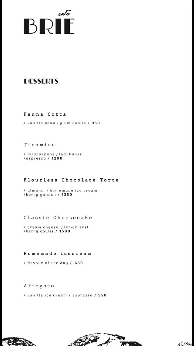 Cafe Brie menu, page 7