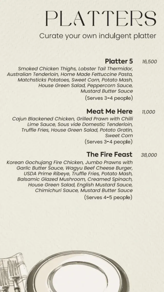 Caviar Club menu, page 5