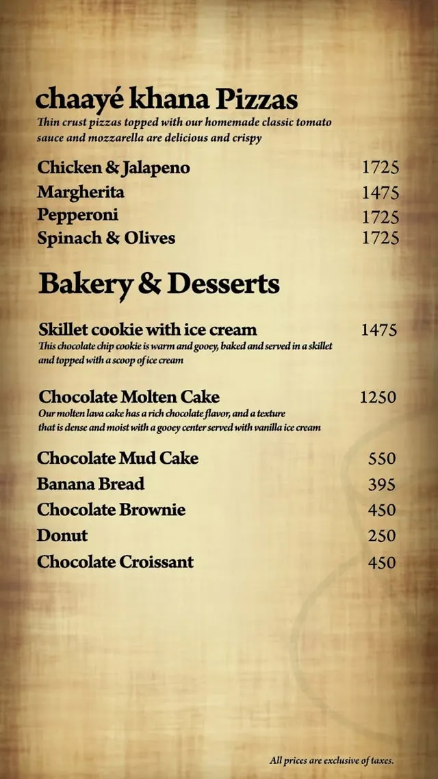 Chaaye Khana Askari 10 menu, page 5