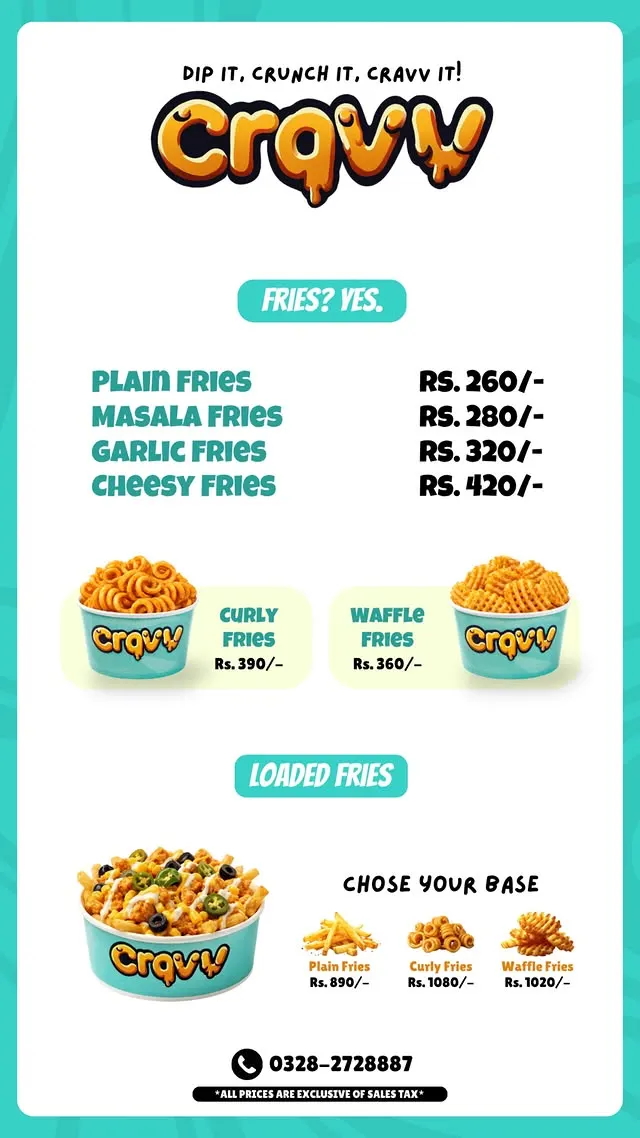 Cravv DHA Phase 5 menu, page 4