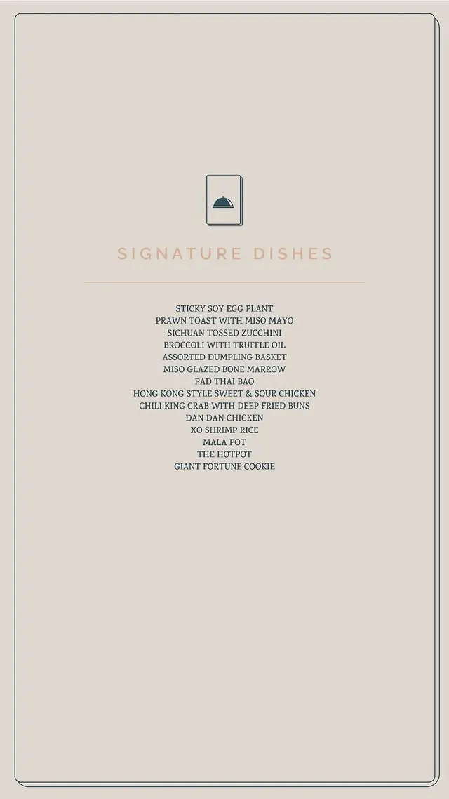 Dan Dan menu, page 1