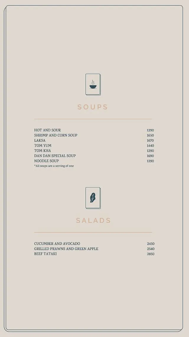 Dan Dan menu, page 2