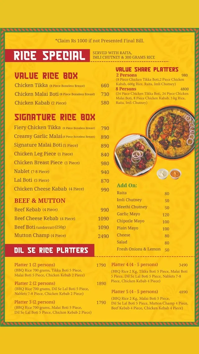 Dil Se (Taste of Lahore) menu, page 2