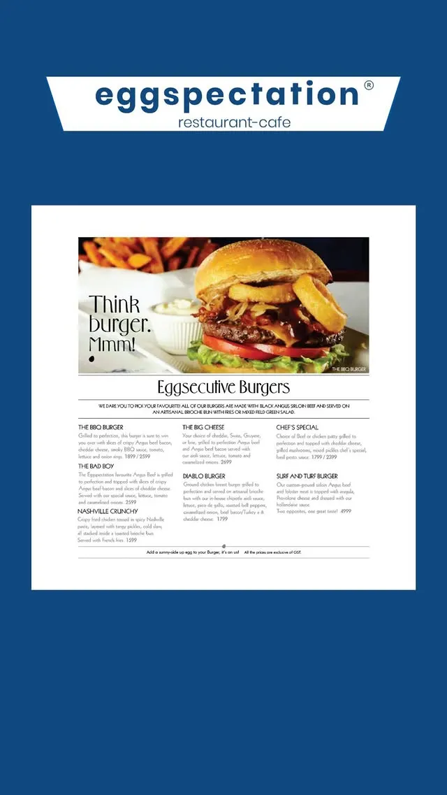 Eggspectation Gulberg menu, page 6