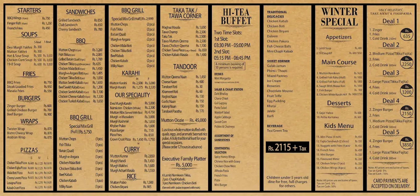 Eten - Canal Road menu, page 4