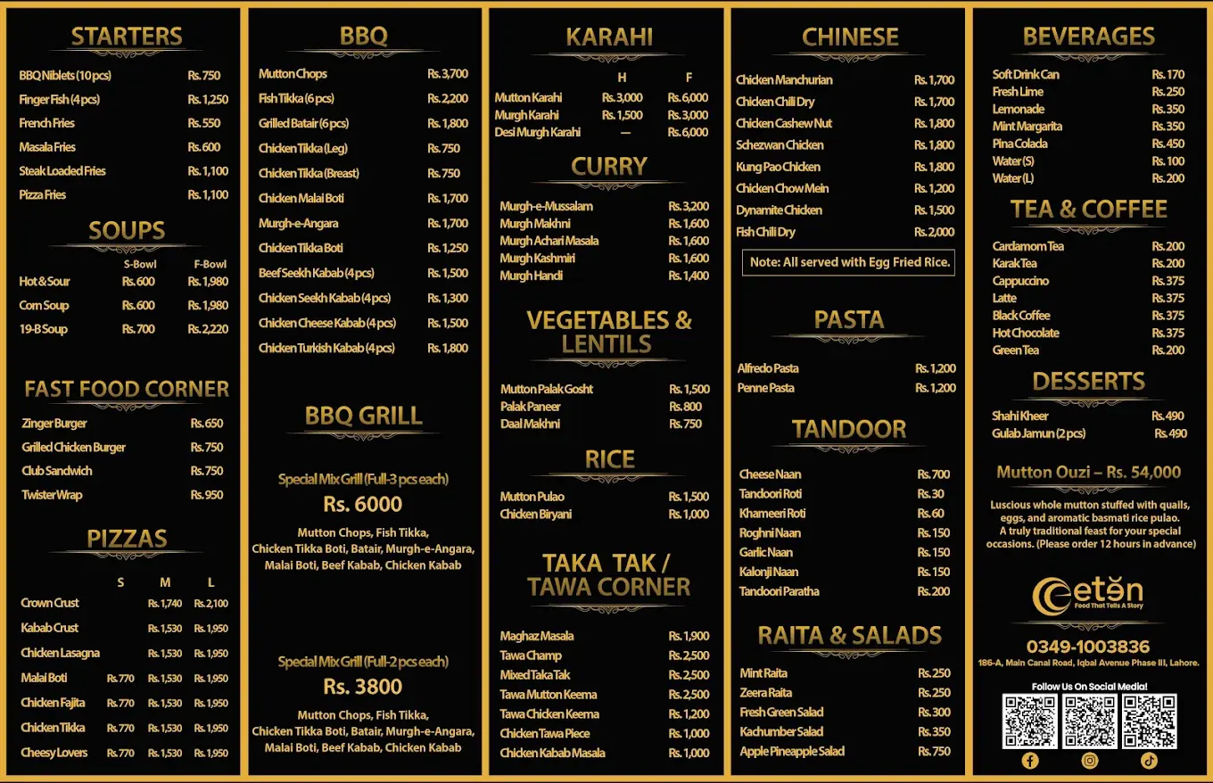 Eten - Canal Road menu, page 5