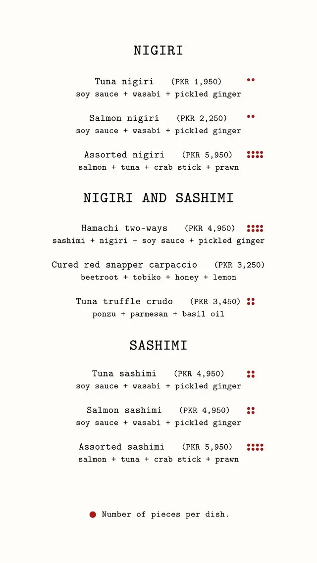 Gaijin menu, page 6