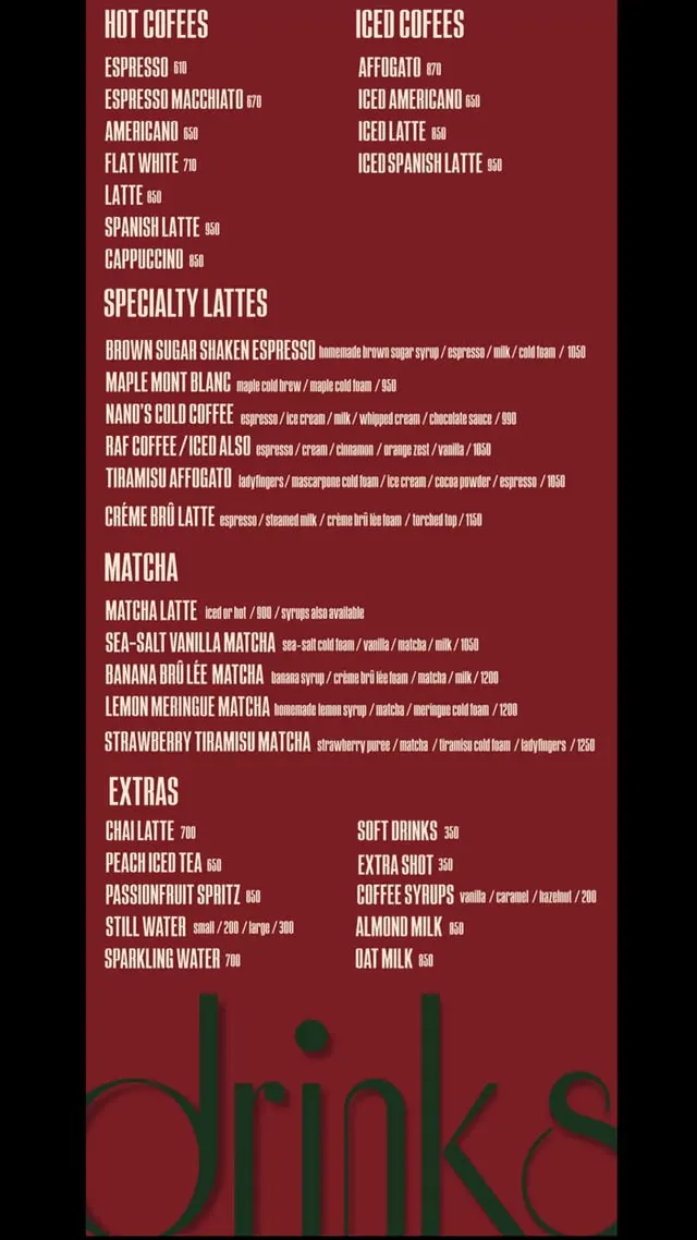 Giramondo menu, page 2