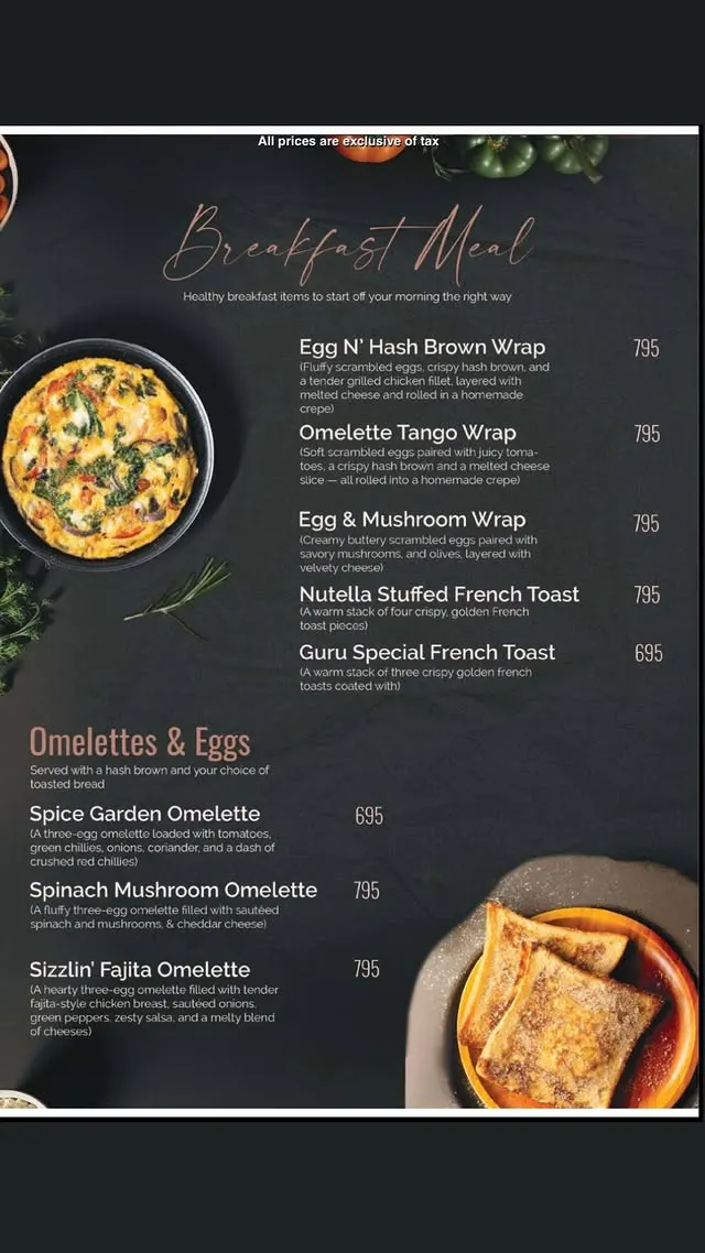 guru Model Town menu, page 7