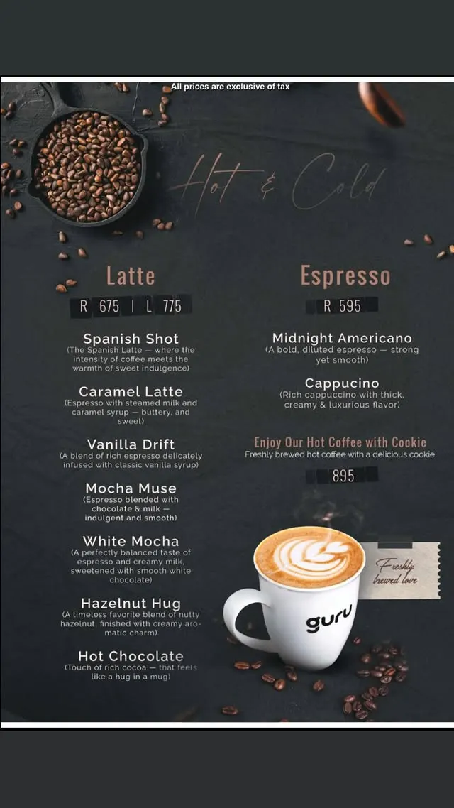 guru Model Town menu, page 9