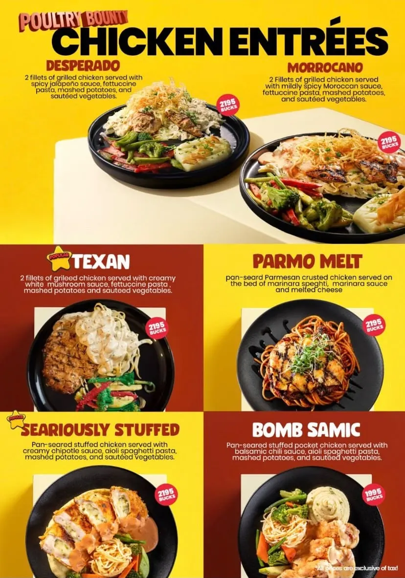 Howdy Rooftop menu, page 9