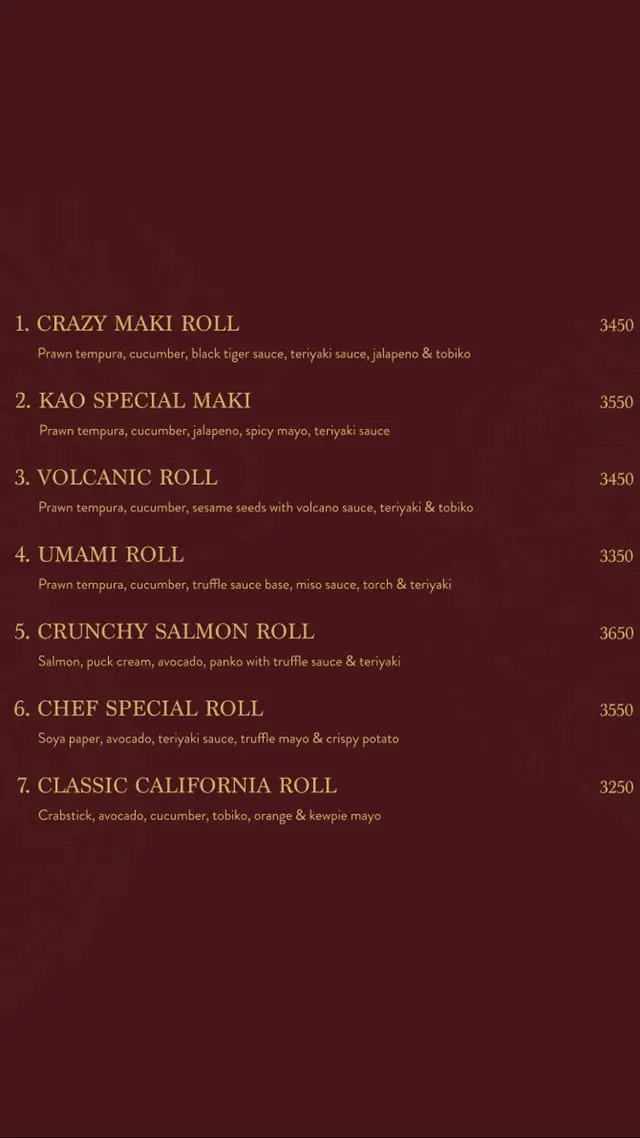 Kao Lahore menu, page 7
