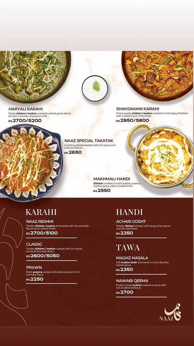 Khayaal menu, page 5