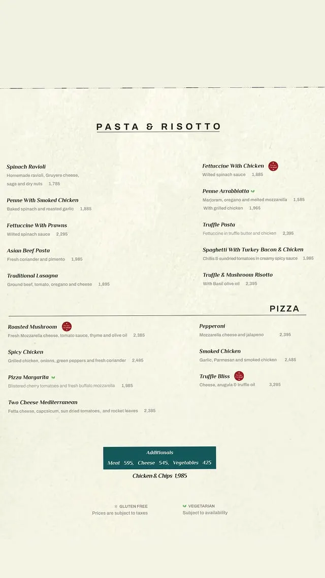 Koru Restaurant menu, page 3