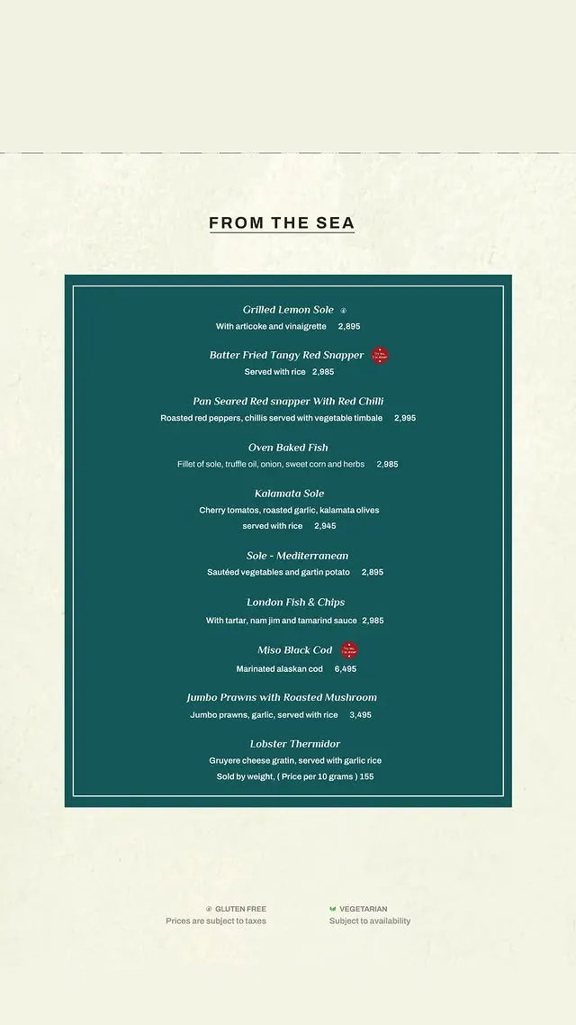 Koru Restaurant menu, page 5