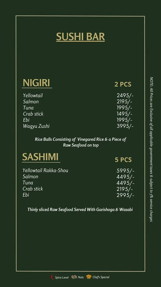 KYOTO menu, page 3