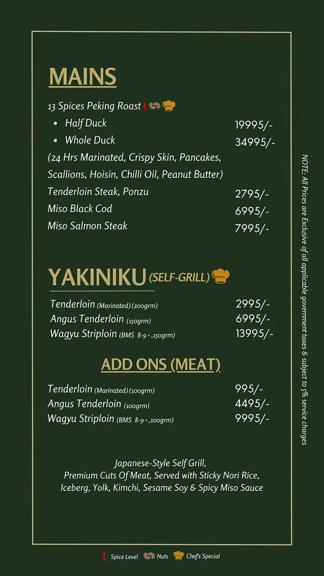 KYOTO menu, page 7