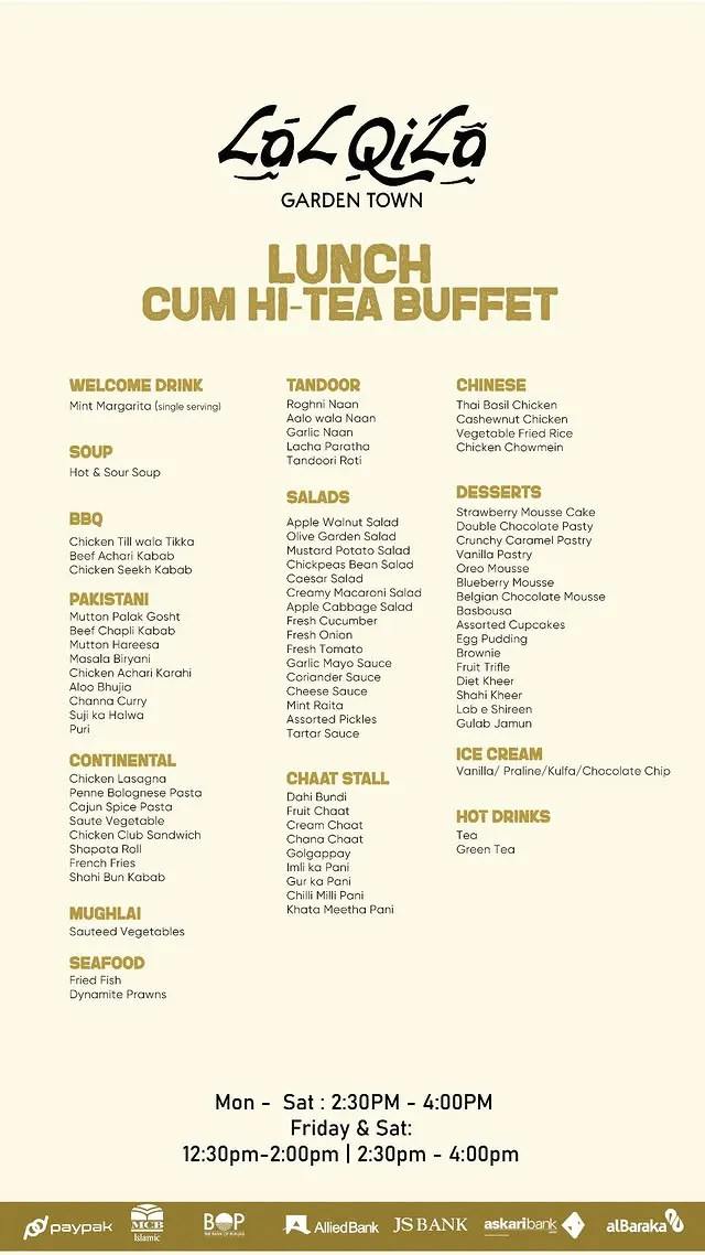 LalQila Restaurant menu, page 2