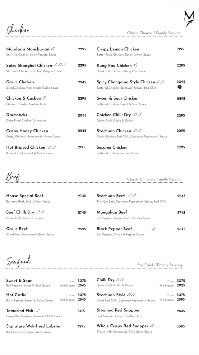 Mandarin Kitchen DHA menu, page 2