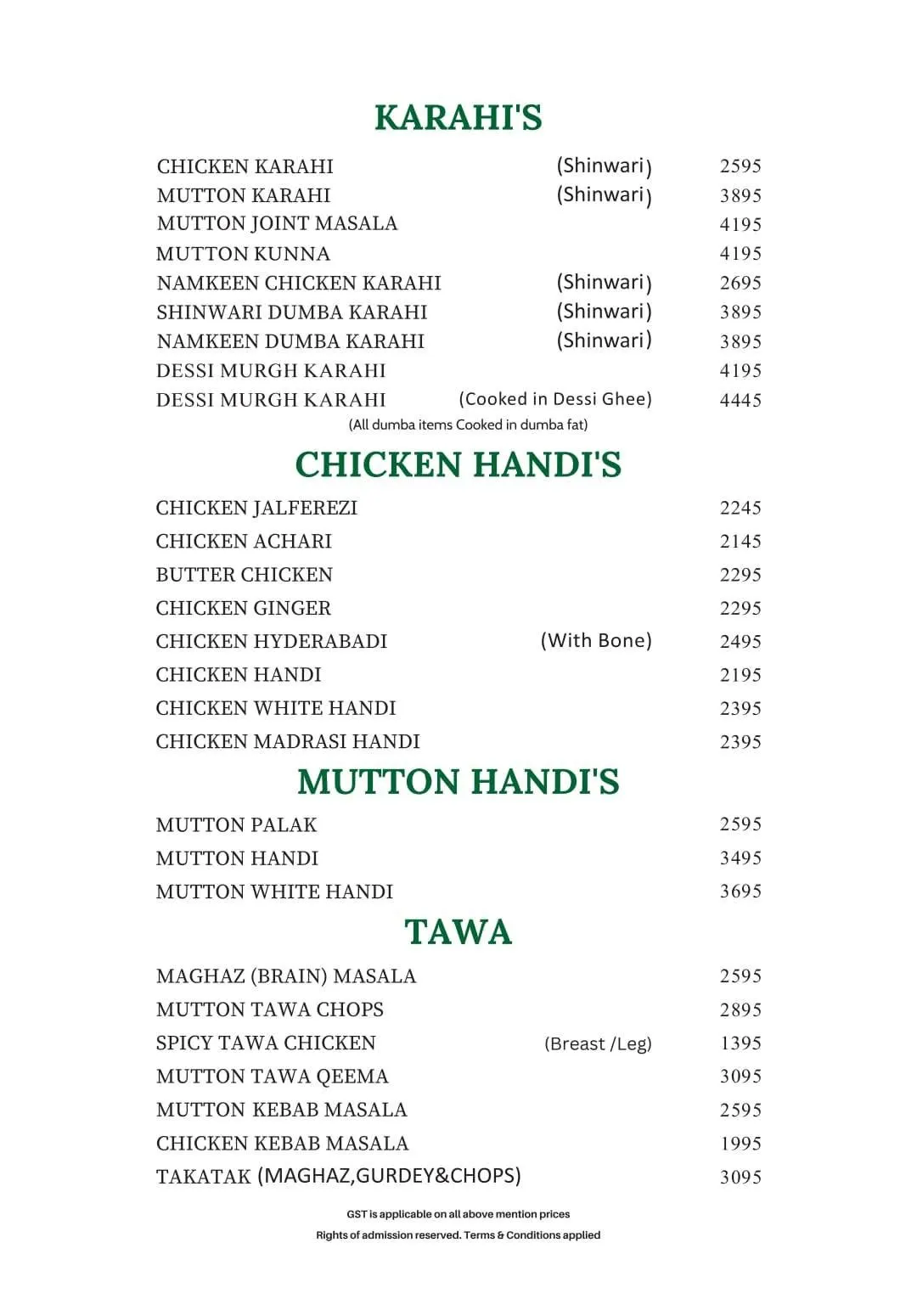 MASALAWALA by Qasar-e-Noor menu, page 2