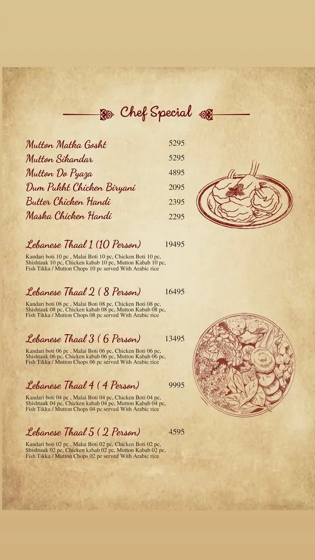 Mehmaan Cuisine Lahore menu, page 1