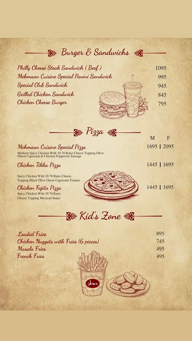 Mehmaan Cuisine Lahore menu, page 8