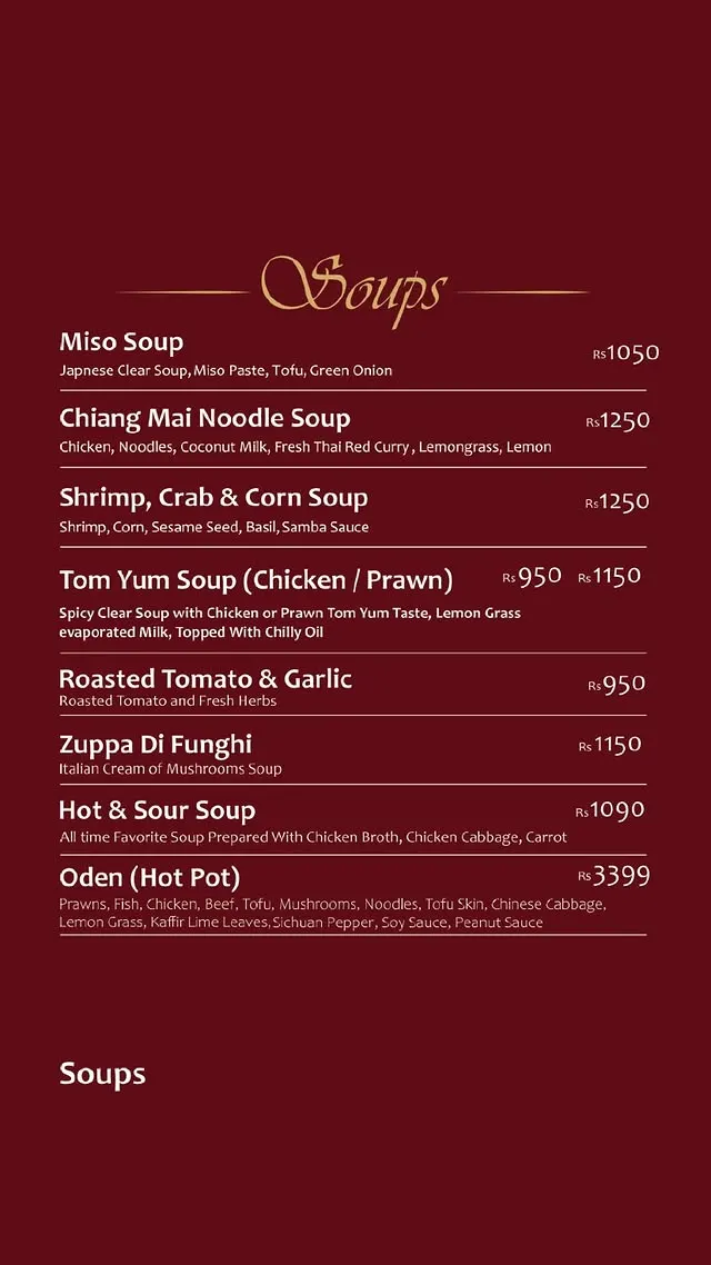 Miso Defence Raya menu, page 1