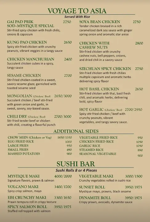 Mystique Restaurants menu, page 4