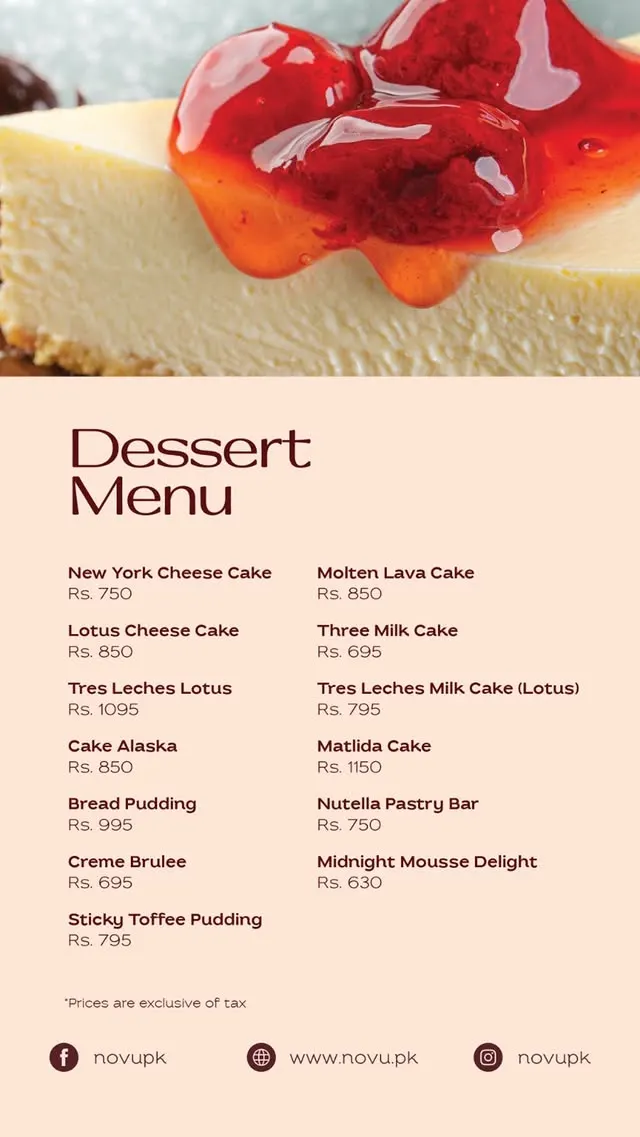 NOVU DHA menu, page 3