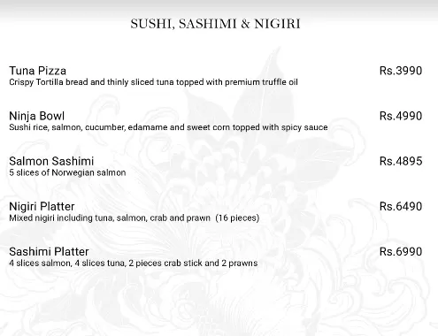 OKA Pan Asian and Sushi menu, page 4