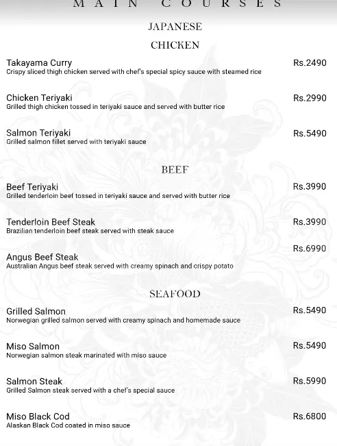 OKA Pan Asian and Sushi menu, page 8