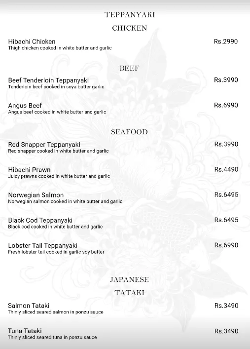 OKA Pan Asian and Sushi menu, page 9