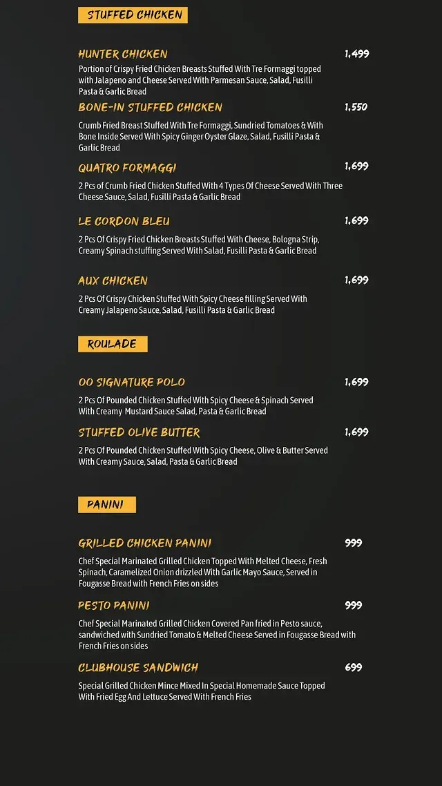 Olive & Oak Restaurant menu, page 3