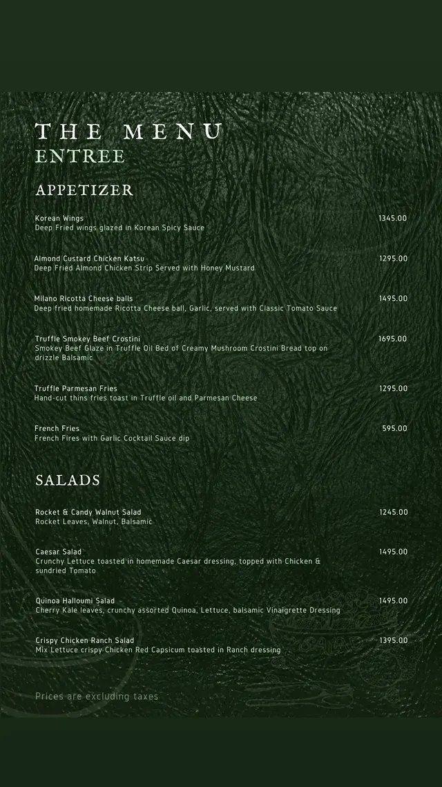 Olivetrail Raya menu, page 2