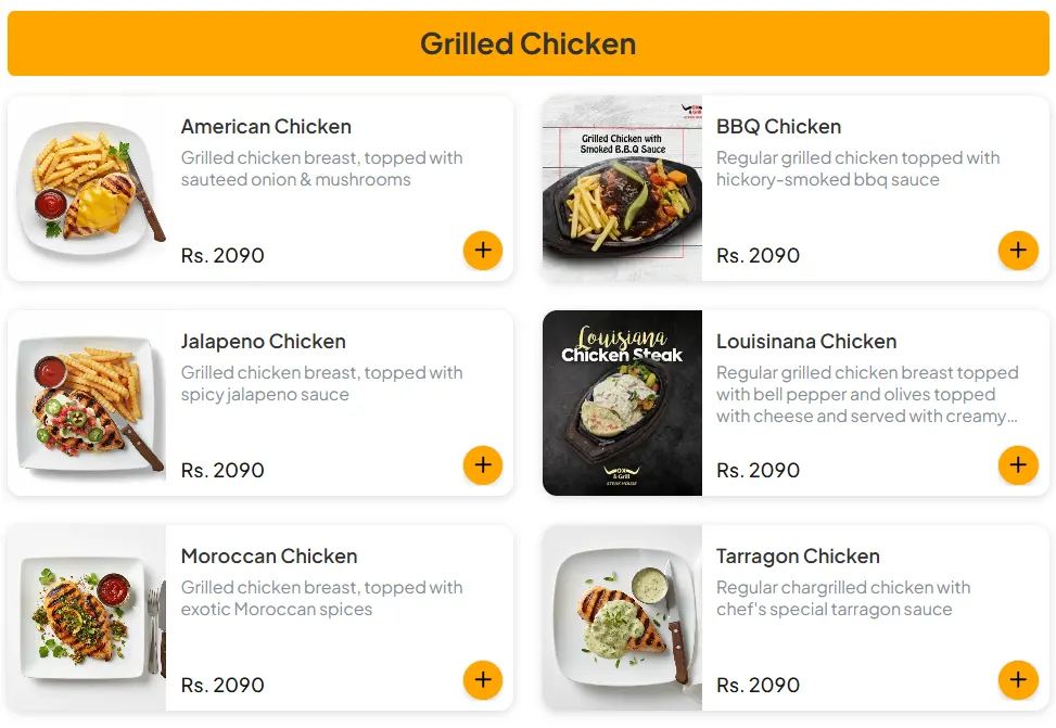 Ox & Grill Steak House Lahore menu, page 9