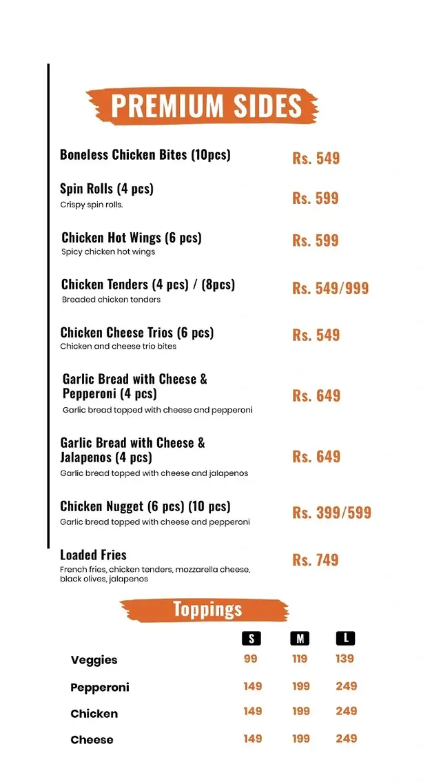 Port Grand Pizzeria menu, page 3