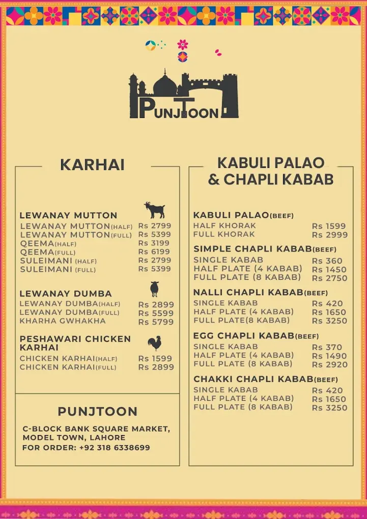 PunjToon menu, page 1